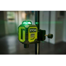 NIVEL LASER 2 LINEAS VERDES DE 360º Y BARRA TELESCOPICA ALCANCE 25 M RYOBI
